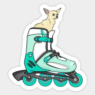 Roller-skate Chihuahua Sticker